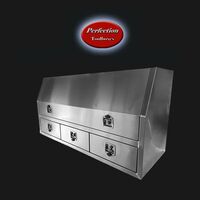 Flat mill finishes aluminium toolbox 1700x600x850 with 3 drawers
