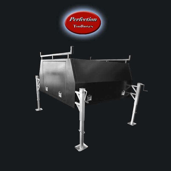 black powder coated dual cab jack off canopy 