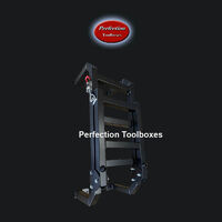 Aluminium black powder coated Ute canopy rear foldable ladder
