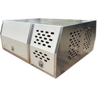 White powder coated door raw flat body canopy and full dog box 1800 long cpmbo