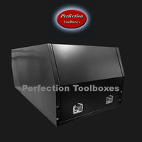 Heavy duty built black powder coated flat alloy 1400 long part tray canopy