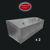 Low profile mill finishes aluminium tool boxes 1500 x 600 x 500