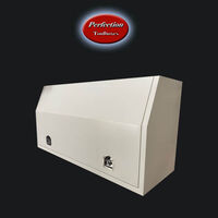 White powder coated flat aluminium full open door toolbox 1700x600x850