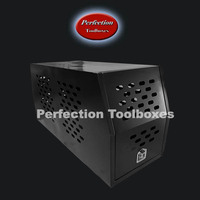 Flat marine grade aluminium black powder coated full dog box