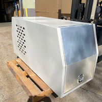 Flat marine grade aluminium white powder coated body half dog box