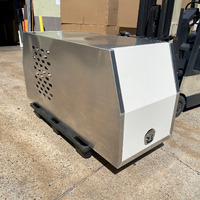 Flat marine grade aluminium white powder coated doors half dog box