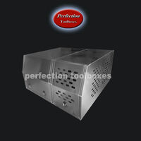 Flat marine grade aluminium part tray canopy with full dog box 1650 long combo