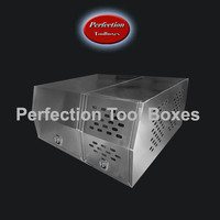 Flat marine grade aluminium part tray canopy with full dog box 1650 long combo