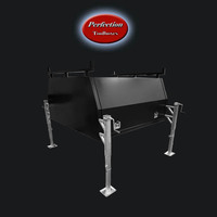 Black powder coated 1800L dual cab jack off canopy