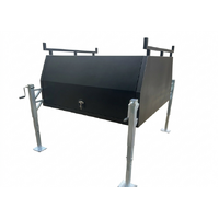 Black powder coated 1800L dual cab jack off canopy