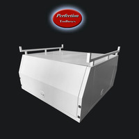 White powder coated dual cab jack off canopy