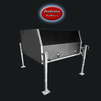 Popular 2 tones dual cab jack off canopy with half dog box