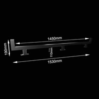 Black powder coated ladder rack