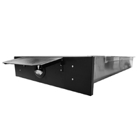 Trundle drawer with lid bench black powder coated facial